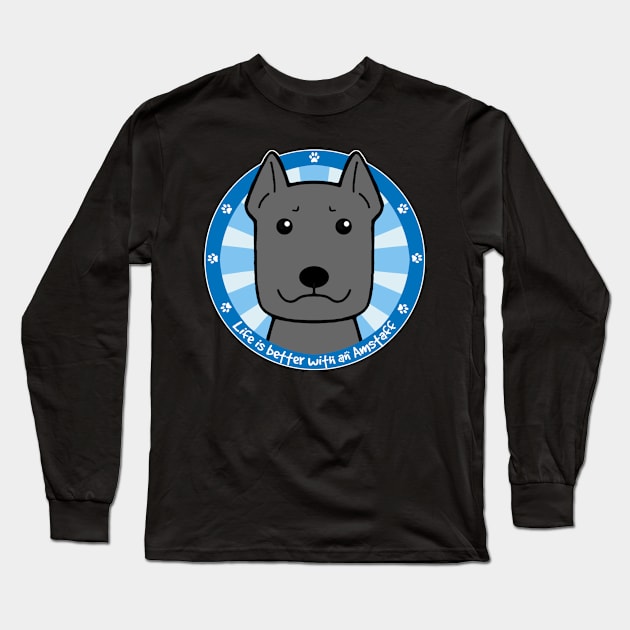 Life is Better With an American Staffordshire Terrier Long Sleeve T-Shirt by AnitaValle